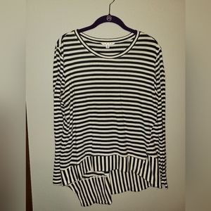 CAbi striped asymmetrical shirt size M
